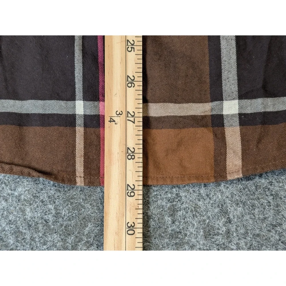Banana Republic Men's L Ultra Soft Flannel Untucked Slim Fit Shirt Button Down